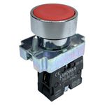 Botão Faceado Metálico Vermelho 22mm 1nf LK2BA42 Lukma