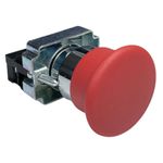 Botão Cogumelo Soco Emergência Metálico 22mm Verm 1nf Lukma