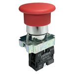 Botão Cogumelo Soco Emergência Metálico 22mm Verm 1nf Lukma