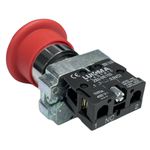 Botão Cogumelo Soco Emergência Metálico 22mm Verm 1nf Lukma