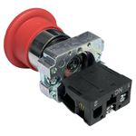 Botão Cogumelo Metálico Emergência Gira/Destrava 22mm 1nf 