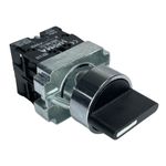 Botão Comutador Metálico 3 Posição Fixa 22mm 2na LK2BD33