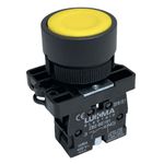 Botão Faceado 22mm 1na Amarelo LK2EA51 Lukma