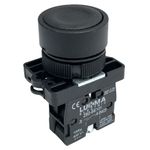 Botão Faceado 22mm 1na Preto LK2EA21 Lukma