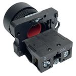 Botão Faceado 22mm 1nf Vermelho LK2EA42 Lukma