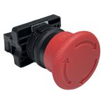 Botão Cogumelo Emergência Gira/Destrava 22mm Verm 1nf Lukma