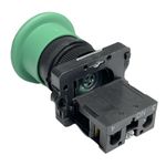 Botão Cogumelo Soco Emergência 22mm Verde 1na LK2EC31 Lukma