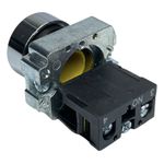 Botão Faceado Metálico Amarelo 22mm 1na LK2BA51 Lukma