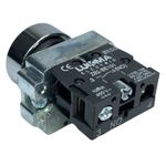 Botão Faceado Metálico Amarelo 22mm 1na LK2BA51 Lukma