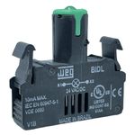 BLOCO DE ILUMINACAO C/LED VERDE 24VCA/VCC LINHA CSW ANTIGA