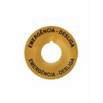Plaqueta Emergência-Desliga Para Botão Emergência 22mm Weg