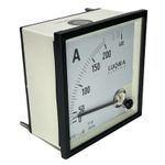 Amperímetro Analógico 0-200A Ferro Móvel 96x96mm Lukma