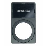 Porta Plaqueta + Plaqueta Desliga Para Botões 22mm Weg