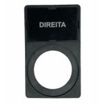 Porta Plaqueta + Plaqueta Direita Para Botões 22mm Weg