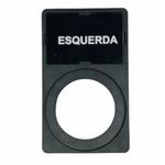 Porta Plaqueta + Plaqueta Esquerda Para Botões 22mm Weg