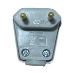 Plugue Macho 2P Weg 90° 10A 250V Cinza 13302196