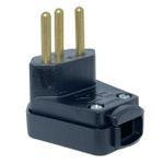 Plugue Macho 2P+T Weg 90° 20A 250V Preto 13302197