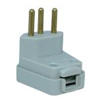 Plugue Macho 2P+T Weg 90° 20A 250V Cinza 13302199
