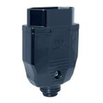 Plugue Femea 2P+T Weg 180° 10A 250V Preto 13303178