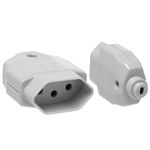 Plugue Femea 2P+T Weg 180° 10A 250V Cinza 13303184