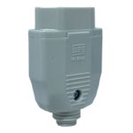 Plugue Femea 2P+T Weg 180° 10A 250V Cinza 13303184