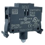 Bloco De Iluminação Led Vermelho 24vca/cc Botão Cswbidlf1e26