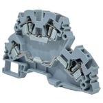 Borne Sak Conector 4mm Cinza Tipo Mola Duplo Weg Btwm4-2f