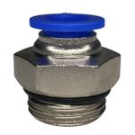 Conexão Pneumatica Reta Fluir Tubo 10mm x Rosca 1/2 BSP