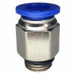 Conexão Pneumatica Reta Fluir Tubo 10mm x Rosca 1/4 BSP