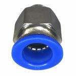 Conexão Pneumatica Reta Fluir Tubo 12mm x Rosca 1/4 BSP 