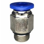 Conexão Pneumatica Reta Fluir Tubo 06mm x Rosca 1/8 BSP