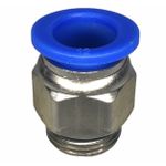 Conexão Pneumatica Reta Fluir Tubo 12mm x Rosca 3/8 BSP