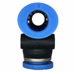 Conexão Pneumatica União Tee Fluir 08mm Plástica Engate Rapido