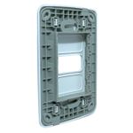 Placa 4X2 de 1 Posição Horizontal + Suporte Compose Branca 