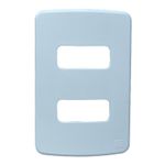 Placa 4X2 de 2 Posição Distanciadas Compose Branca + Suporte