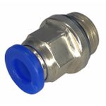 Conexão Pneumatica Reta Fluir Tubo 06mm x Rosca 1/4 BSP 