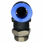Conexão Pneumatica Cotovelo Fluir Tubo 10mm x Rosca 3/8 BSP 