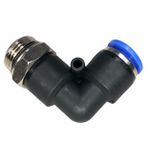 Conexão Pneumatica Cotovelo Fluir Tubo 10mm x Rosca 3/8 BSP 