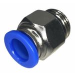 Conexão Pneumatica Reta Fluir Tubo 10mm x Rosca 3/8 BSP