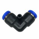 Conexão Pneumatica União Cotovelo Fluir Tubo 08mm Plastica 
