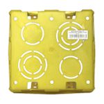 Caixa Quadrada 4 X 4 De Embutir Tramontina Amarela