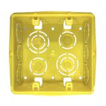 Caixa Quadrada 4 X 4 De Embutir Tramontina Amarela