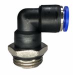 Conexão Pneumatica Cotovelo Fluir Tubo 10mm x Rosca 1/2 BSP 