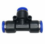 Conexão Pneumatica União Tee Fluir 10mm plastica Engate Rapido