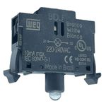 Bloco De Iluminação Led Branco 220v Botão Weg Csw-bidlf-0d66