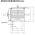Motor Monofásico 15Cv 4P 1800 Rpm 220/380V Carcaça 132M/L W22