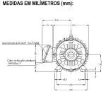 Motor Monofásico 15Cv 4P 1800 Rpm 220/380V Carcaça 132M/L W22