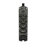 Tomada Múltipla 5 Tomadas 2P+T 10A Preto- Margirius