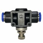 Conexão Pneumatica Controlador Fluxo Linear Fluir Tubo 10mm