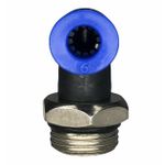 Conexão Pneumatica Cotovelo Fluir Tubo 06mm x Rosca 3/8 BSP 